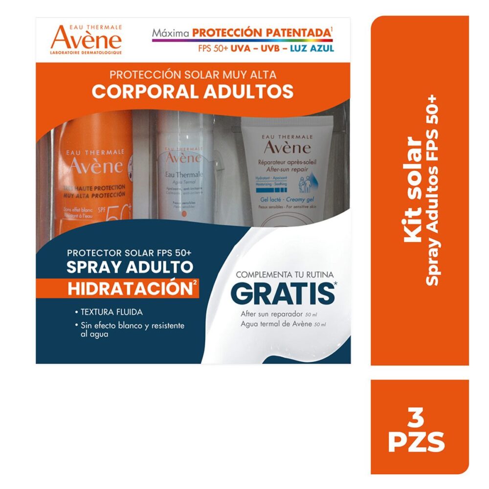 KIT BLOQ. 50+ SPRAY ADULTO 200ML+ATA 50ML+AFTER SUN 50ML