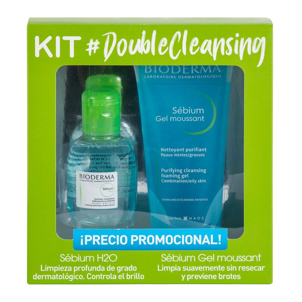 KIT SEBIUM GEL MOUSSANT 200ML+SEBIUM H2O 100ML