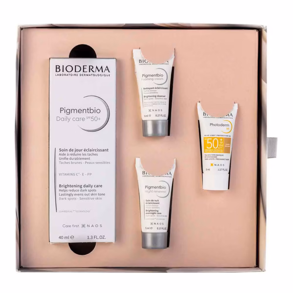 KIT PIGMENTBIO DAILY CARE 40ML+PIGMENTBIO FOAMING 8ML+PIGMENTBIO NIGHT 5ML+PHOTODERM M DORADO 5ML