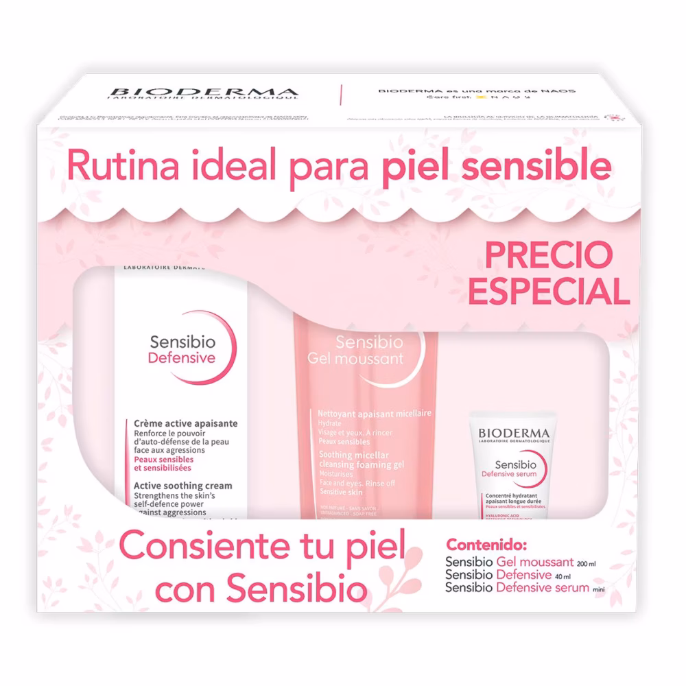 KIT-SENSIBIO GEL MOUSSANT 200ML+SENSIBIO DEFENSIVE 40ML+SENSIBIO DEFENSIVE SERUM MINI 4ML