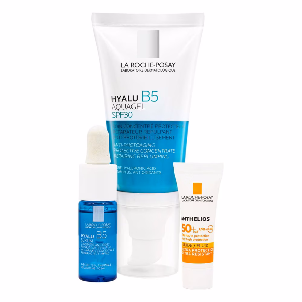 KIT HYALU B5 AQUAGEL FPS30 50ML+HYALU B5 SERUM 10ML+ANTHELIOS UV MUNE 400 FPS50+ 3ML