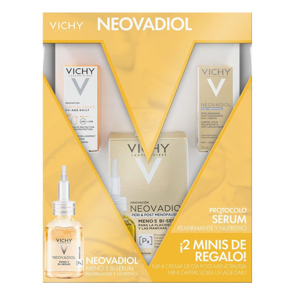 KIT-NEOVADIOL MENO 5 BI-SERUM 30ML+NEOVADIOL POST MENOPAUSIA 3ML+CAPITAL SOLEIL UV-AGE DAILY 3ML