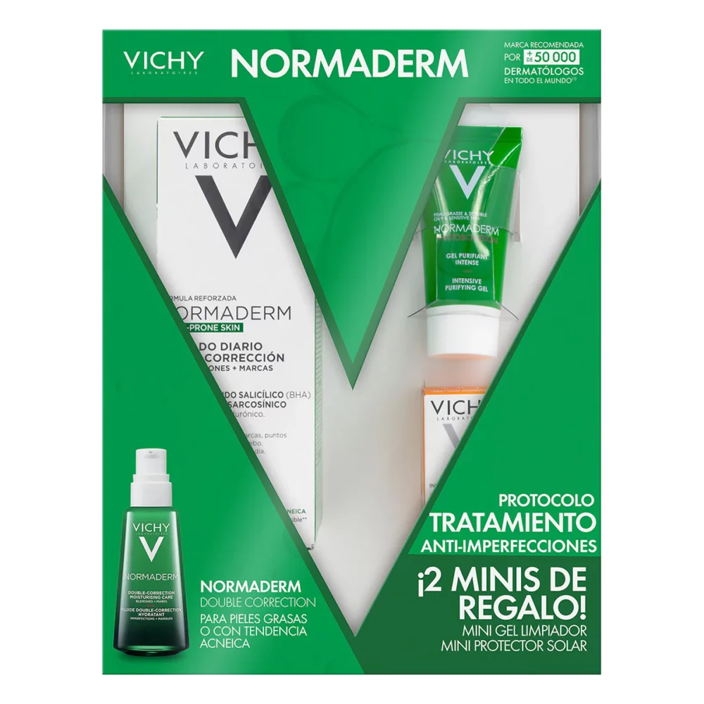 KIT-NORMADERM PIEL GRASA 50ML+GEL LIMPIADOR 15+PROTECTOR SOLAR IA24 3ML