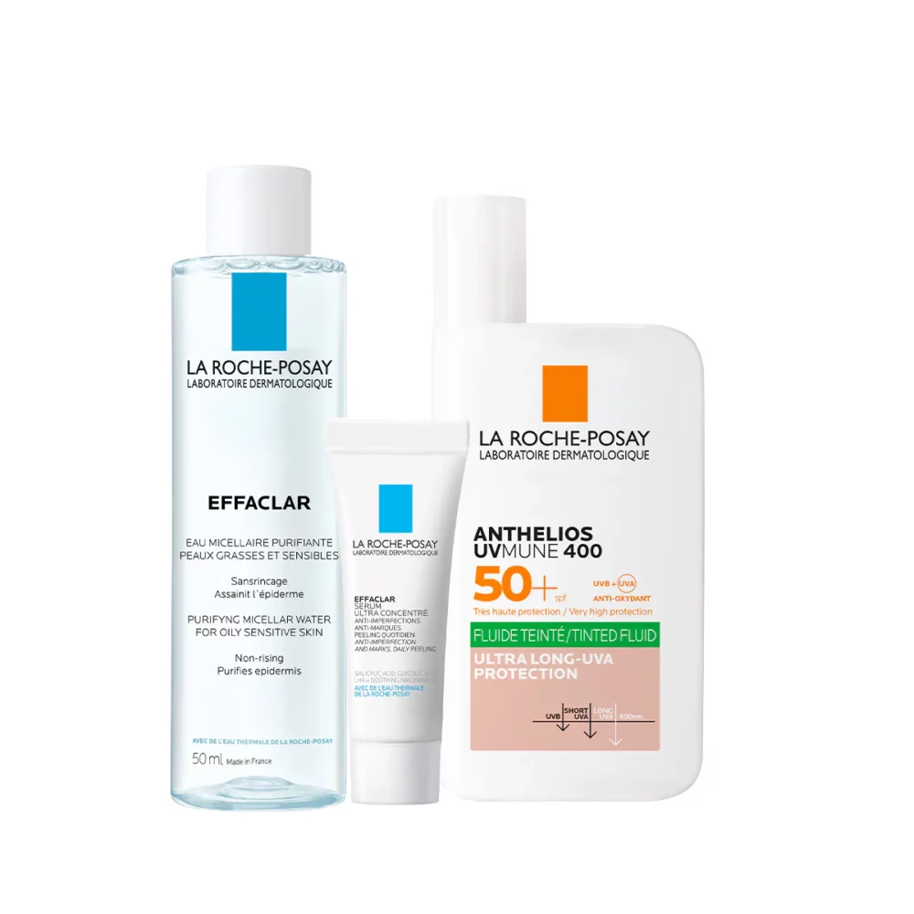 KIT-ANTHELIOS UV MUNE 400 FLUIDO C/C OIL CONTROL 50ML+EFFACLAR EUA MICELAR ULTRA 50ML+EFFACLAR SERUM ULTRA CONCENTRADO 3ML