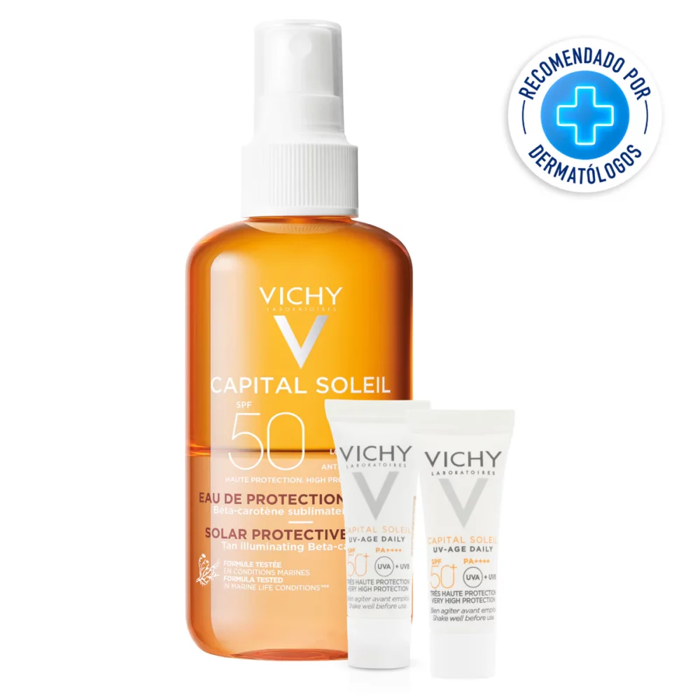 KIT-CAPITAL SOLEIL AGUA PROTECTOR SOLAR 200ML+CAPITAL SOLEIL UV-AGE DAILY TEINTE TINTED 3ML+CAPITAL SOLEIL UV-AGE DAILY 3ML