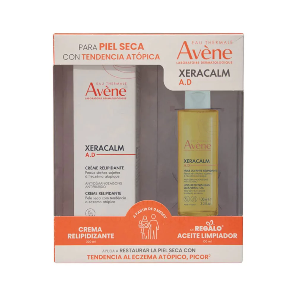 KIT-XERACALM AD CREMA 200ML+ACEITE LIMPIADOR 100ML