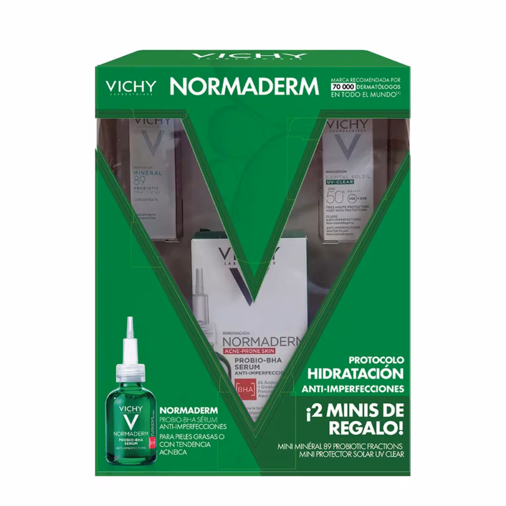 KIT-NORMADERM PROBIO-BHA SERUM ANTI-IMPERFECCIONES 30ML+PROBIOTIC 5ML+CAPITAL SOLEIL UV CLEAR SPF50+ 3ML