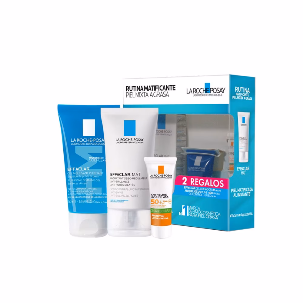 KIT-EFFACLAR MAT 40ML+EFFACLAR GEL MOUSSANT 50ML+ANTHELIOS UV MUNE 400 3ML
