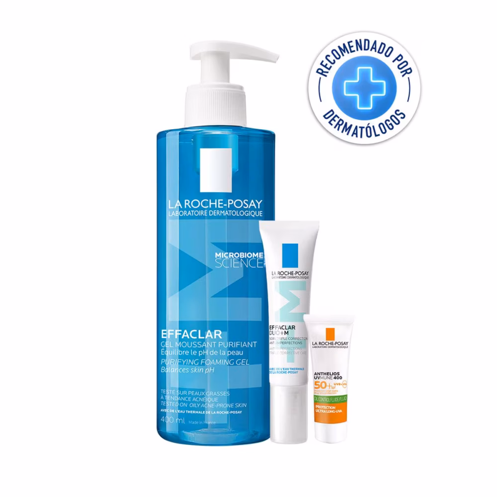 KIT-EFFACLAR GEL LIMPIADOR 400ML+EFFACLAR DUO+M 15ML+ANTHELIOS UV MUNE 400 3ML
