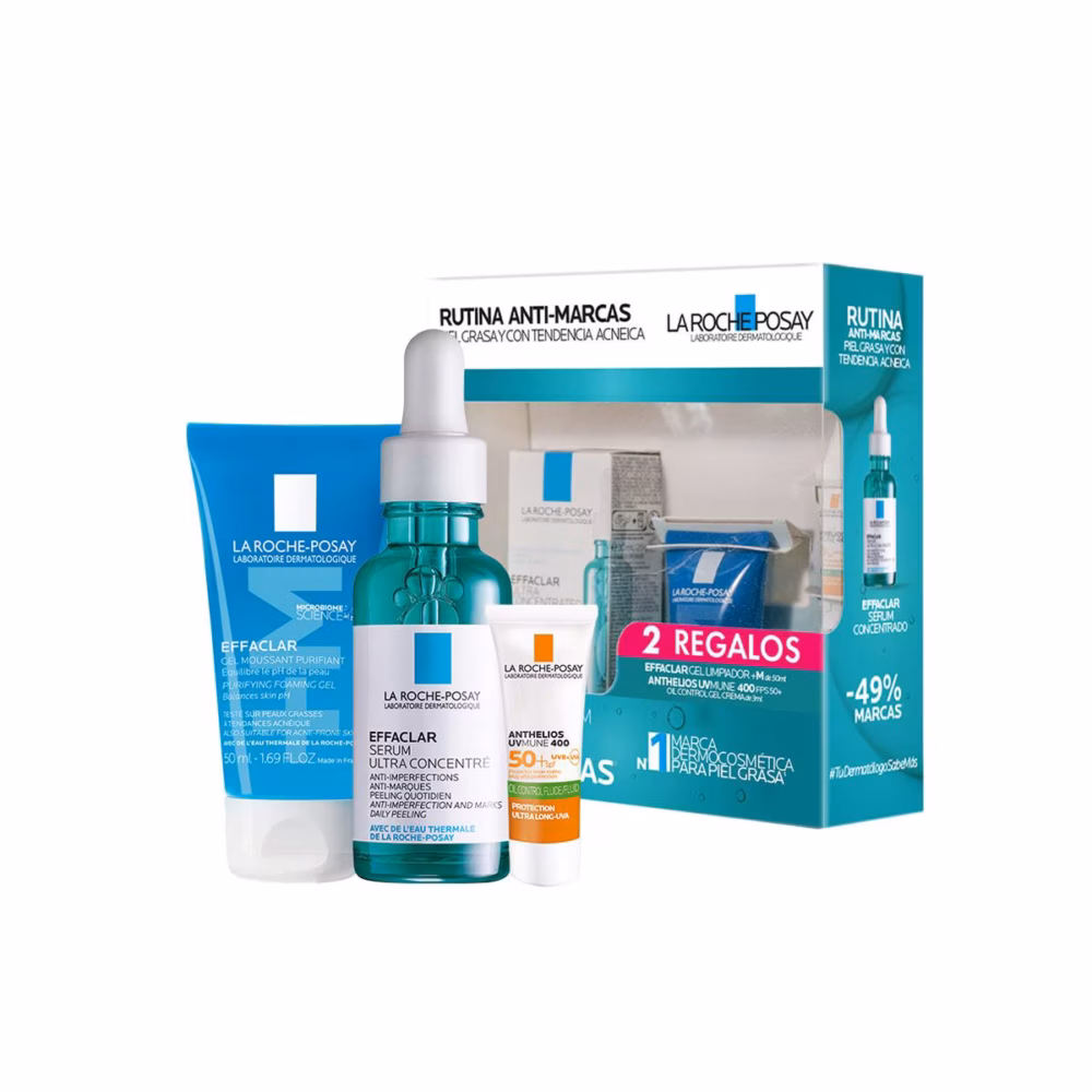 KIT-EFFACLAR SERUM ULTRA CONCENTRADO 30ML+EFFACLAR GEL MOUSSANT 50ML+ANTHELIOS UV MUNE 400 3ML