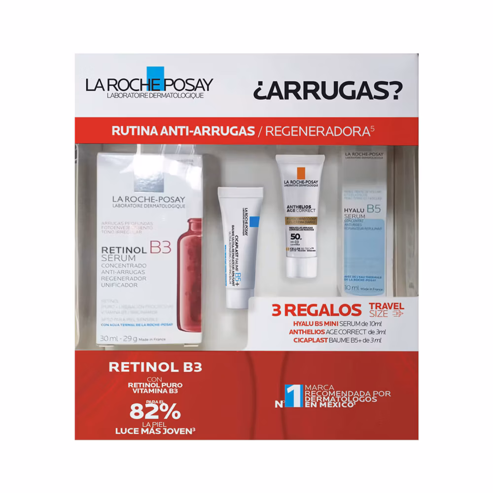 KIT-RETINOL B3 SERUM 30ML+HYALU B5 SERUM 10ML+CICAPLAST BAUME B5+ 3ML+ANTHELIOS AGE CORRECT SPF50 3ML