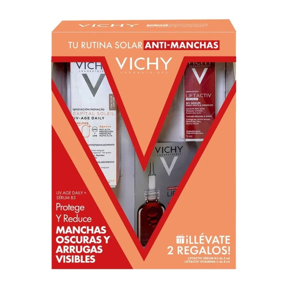 KIT-CAPITAL SOLEIL UV AGE-DAILY SPF50+ 40ML+LIFTACTIV B3 SERUM 5ML+LIFTACTIV PURE VITAMIN C 4ML