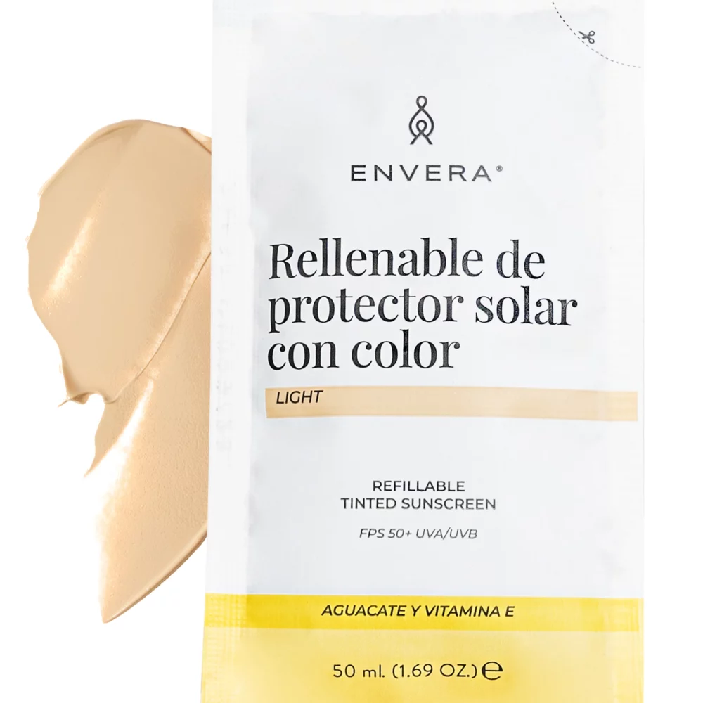 RELLENABLE DE PROTECTOR SOLAR CON COLOR LIGHT 50ML
