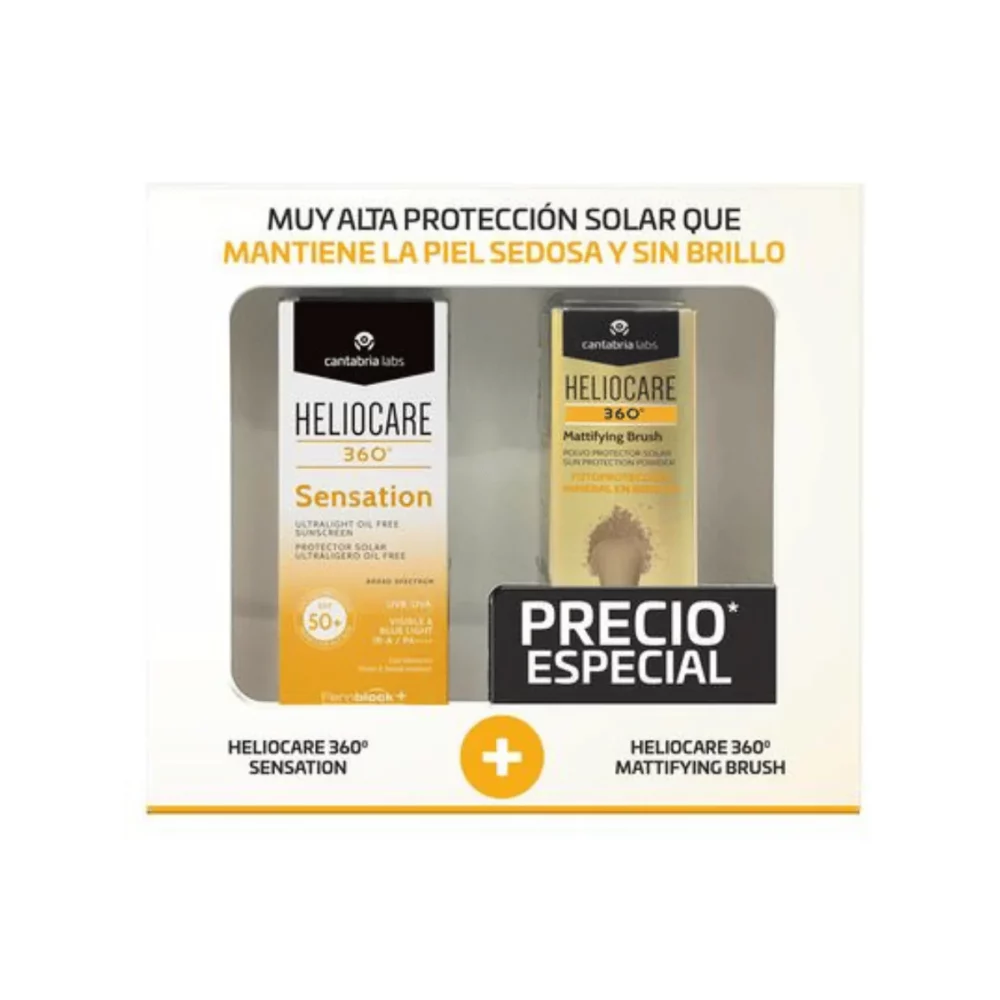 KIT-HELIOCARE SENSATION FPS50+ 50ML+HELIOCARE 360 MATIFIYING BRUSH SPF50 3G