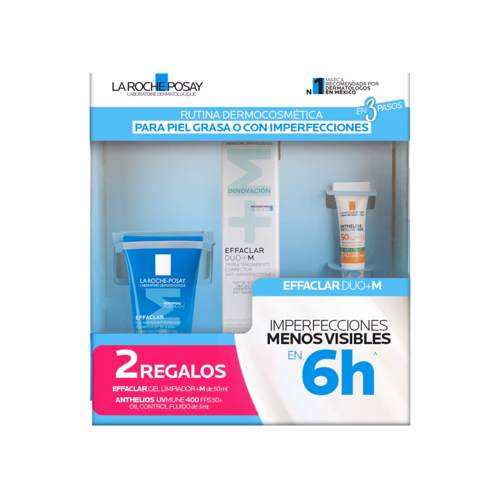 KIT-EFFACLAR DUO-M 40ML+EFFACLAR GEL LIMPIADOR 50ML+ANTHELIOS UV MUNE 400 FPS50+ OIL CONTROL 3ML