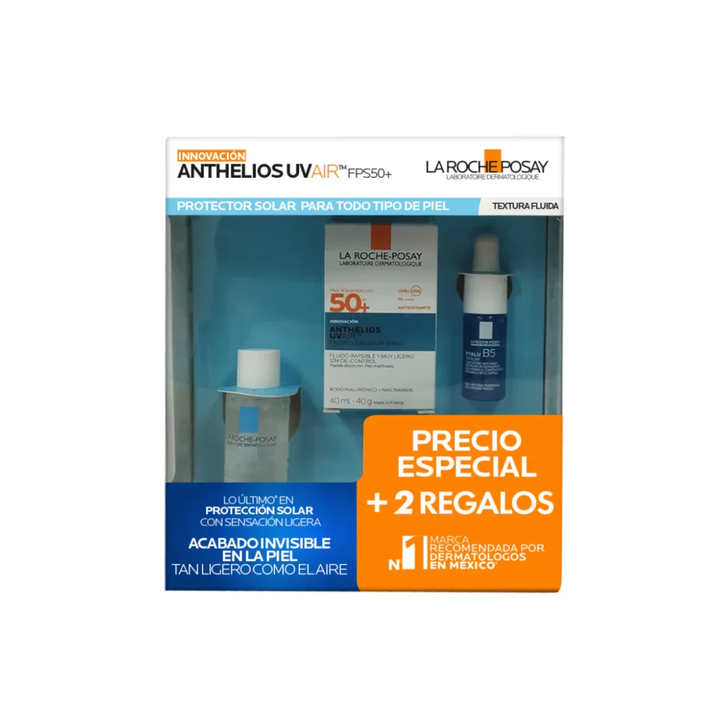 KIT-ANTHELIOS UV AIR 40ML+AGUA MICELAR 50ML+HYALU B5 SERUM 10ML
