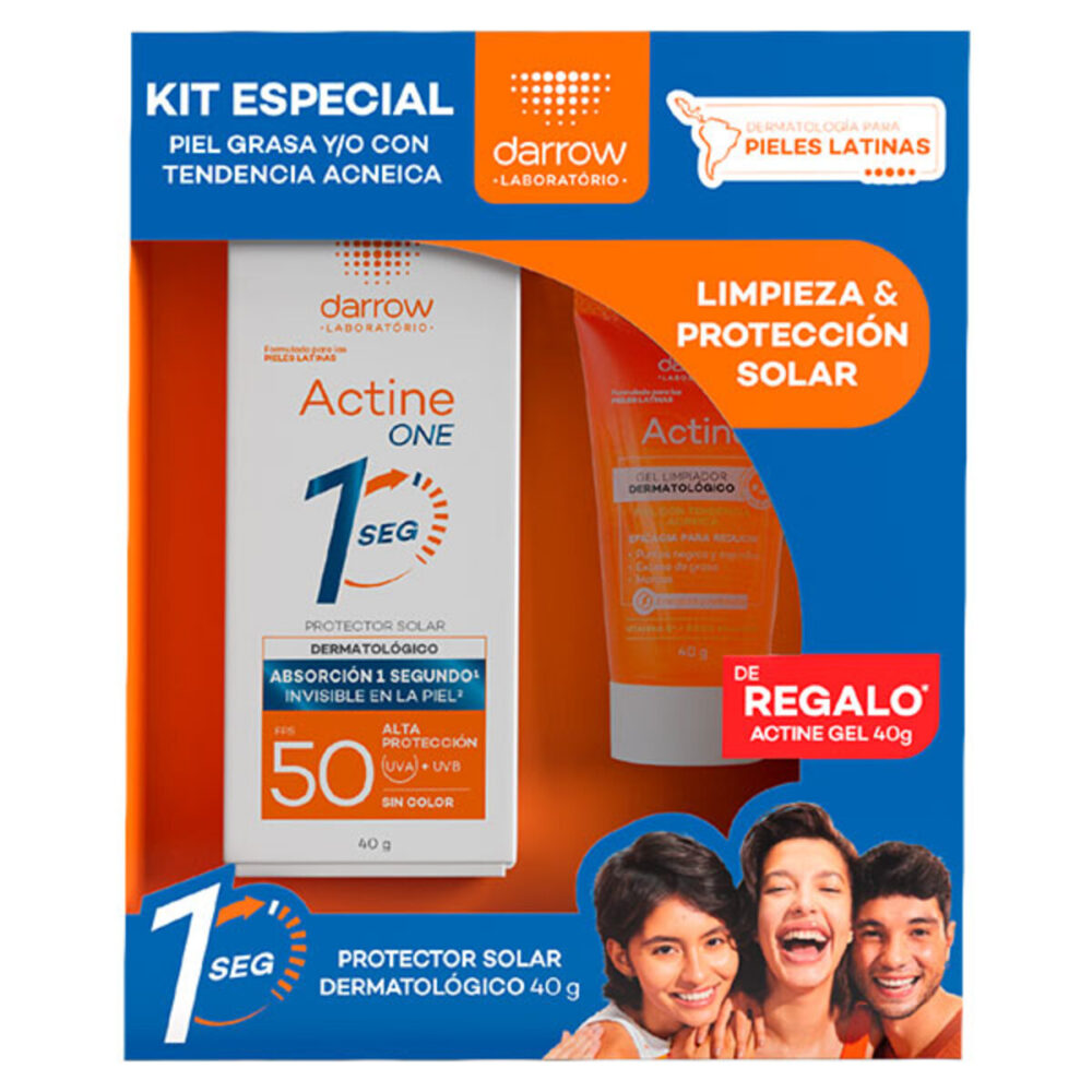 KIT-ACTINE ONE FPS50 40G+ACTINE GEL LIMPIADOR DERMATOLOGICO 40G